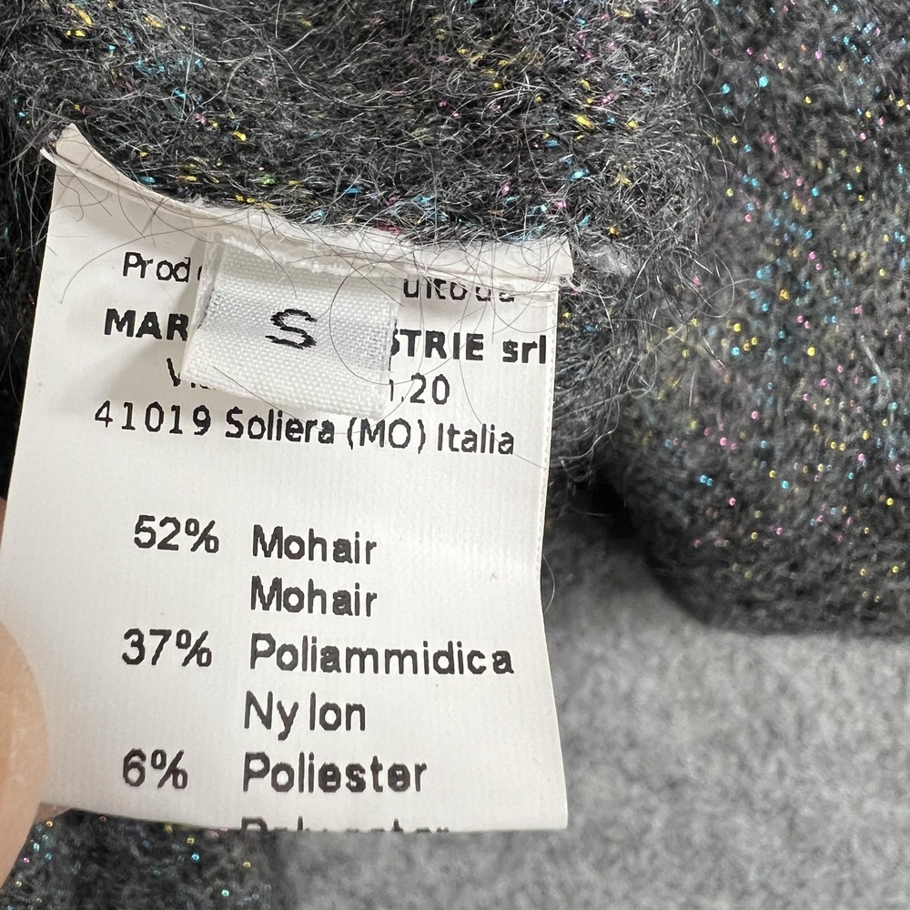 Jucca Sweater Womens Small Gray Mohair Blend V Neck Knit Pullover Made Italy‎ - Picture 14 of 16